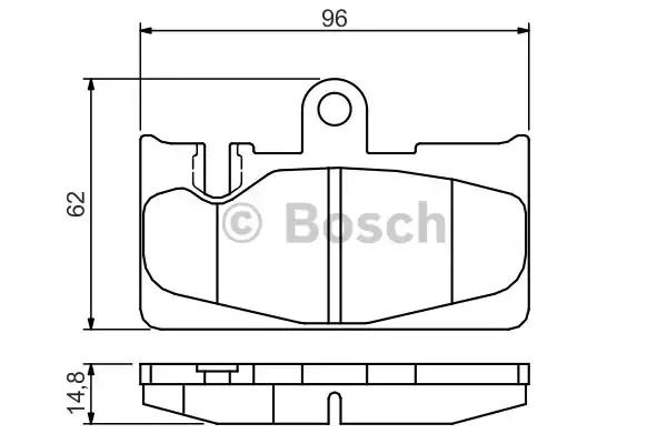 Комплект тормозных колодок BOSCH 0 986 495 139 (BP1518, E9 90R-02A1081/0907, 23804)