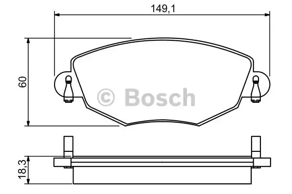 Комплект тормозных колодок BOSCH 0 986 495 230 (BP1528, E1 90R - 02A0125/0214, 23278)