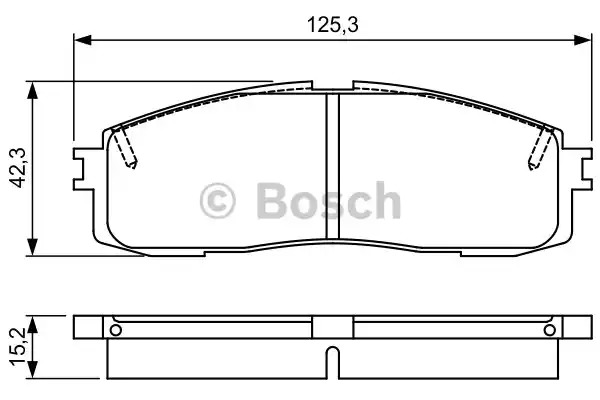 Комплект тормозных колодок BOSCH 0 986 495 330 (BP1619, E9 90R-02A1081/4102, WVA 20004)