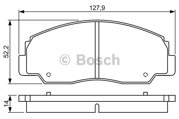 Комплект тормозных колодок BOSCH 0 986 495 339 (BP1628, E9 90R-02A1080/1298, WVA 21712)