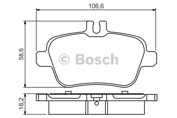 Комплект тормозных колодок BOSCH 0 986 495 348 (BP1640, E9 90R - 02A0871/3188, 24848)