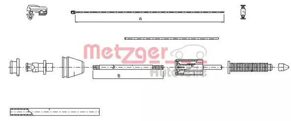 Трос METZGER 10.0383