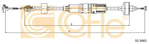 Трос METZGER 10.3443 (317034438)