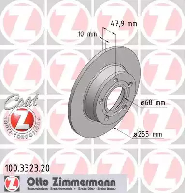 Тормозной диск ZIMMERMANN 100.3323.20