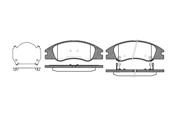 Комплект тормозных колодок WOKING P10343.02 (PSA1034302, 24218, 24219, 24220)