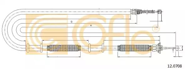 Трос COFLE 12.0708 (92.12.0708)