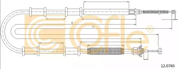Трос COFLE 12.0745 (92.12.0745)