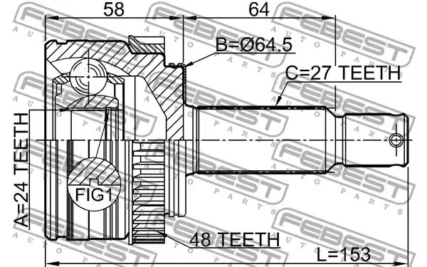 Шарнир FEBEST 1210-IX35A48