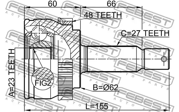 Шарнир FEBEST 1210-TUC20A48