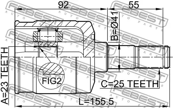 Шарнир FEBEST 1211-EFAT