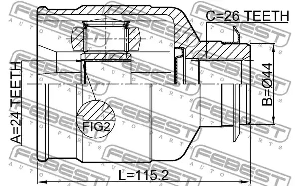 Шарнир FEBEST 1211-IX354WDRH