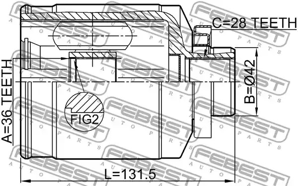 Шарнир FEBEST 1211-IX55RH