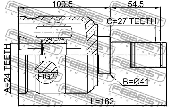 Шарнир FEBEST 1211-TUC20MT