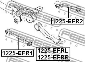 Рычаг независимой подвески колеса FEBEST 1225-EFR1