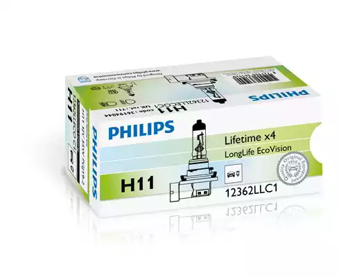 Лампа накаливания PHILIPS 12362LLECOC1 (GOC 36194030, H11)