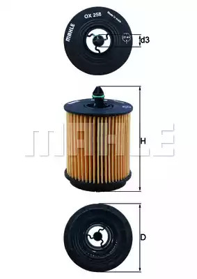 Фильтр KNECHT OX 258D (76558878, OX 258D ECO)