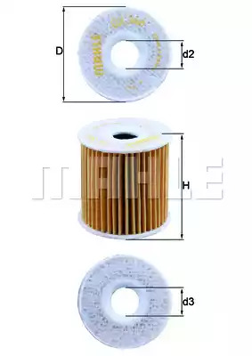 Фильтр MAHLE ORIGINAL OX 346D (76832208, OX 346D ECO)