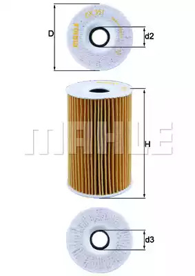 Фильтр KNECHT OX 351D (70388111, OX 351D ECO)