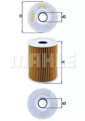 Фильтр KNECHT OX 355/3D (70358206, OX 355/3D ECO)