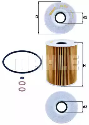 Фильтр KNECHT OX 254D3 (70354168, OX 254D3 ECO)