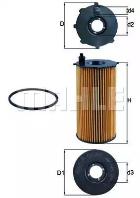 Фильтр KNECHT OX 354D (70372429, OX 354D ECO)