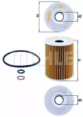 Фильтр KNECHT OX 355/3D (70358206, OX 355/3D ECO)