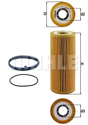 Фильтр KNECHT OX 381D (70327652, OX 381D ECO)