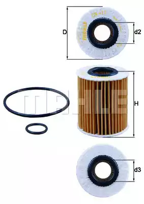 Фильтр KNECHT OX 413D1 (70513356, OX 413D1 ECO)