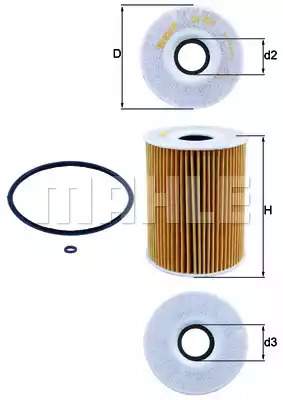 Фильтр KNECHT OX 254D1 (70316361, OX 254D1 ECO)