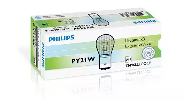 Лампа накаливания PHILIPS 12496LLECOCP (GOC 38218128, PY21W)