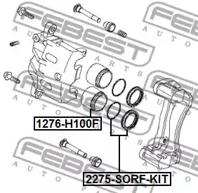 Поршень FEBEST 1276-H100F