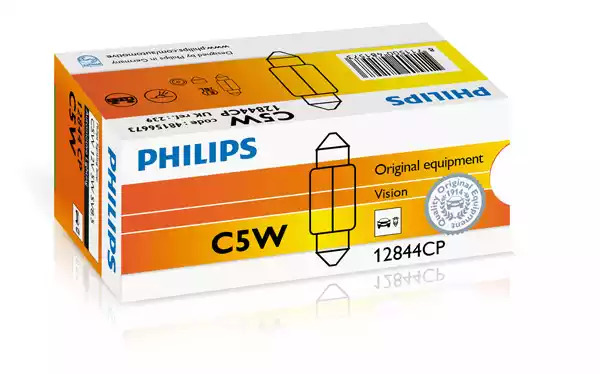 Лампа накаливания PHILIPS 12844CP (GOC 48156673, C5W)