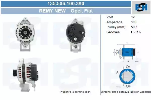 Генератор CV PSH 135.506.100.390