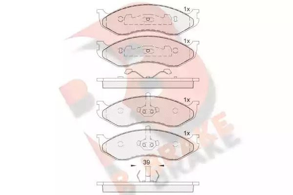 Комплект тормозных колодок ICER 140968 (21822, 21823, 21824, 21825, D477-7358A, D712-7507A, D712-7358)