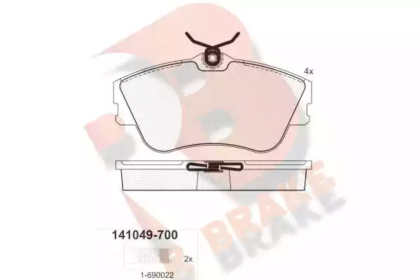 Комплект тормозных колодок ICER 141049-700 (21479, 21478, D638-7516, D742-7612)