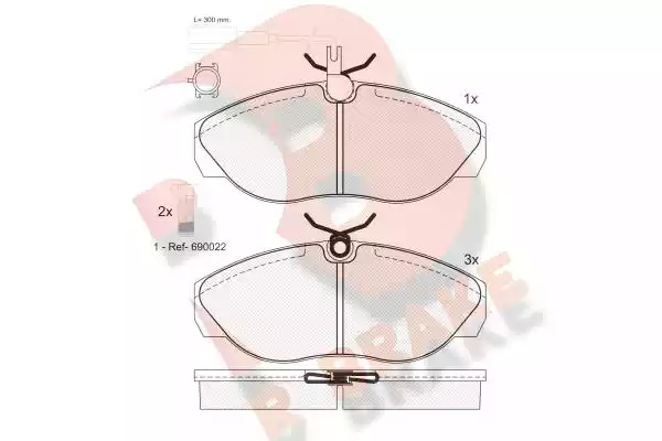 Комплект тормозных колодок ICER 141053-203 (23602, 21797, 21627)