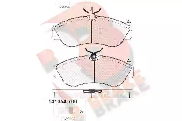 Комплект тормозных колодок ICER 141054-700 (21799, 21800, 21629, 21630)