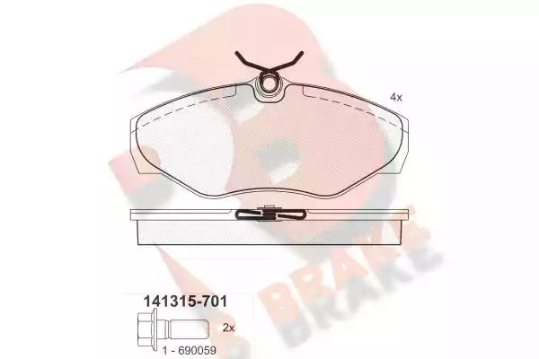 Комплект тормозных колодок ICER 141315-701 (23099, 23098, D1500-8699)