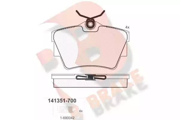 Комплект тормозных колодок ICER 141351-700 (23980, D808-7681, D808-7685, D808-8843)