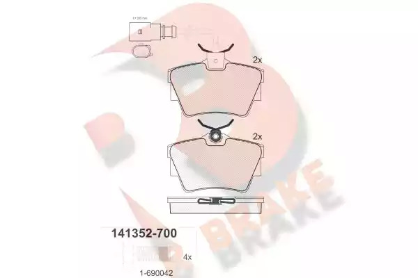 Комплект тормозных колодок ICER 141352-700 (23980)