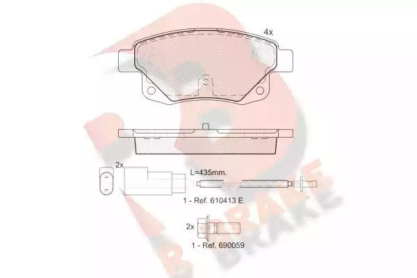 Комплект тормозных колодок ICER 141794 (24486, 25918, 22017, D1502-8701, D1502-8737, D1639-8866)