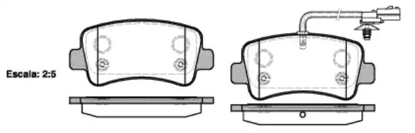 Комплект тормозных колодок WOKING P15393.01 (PSA1539301)