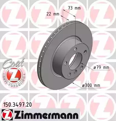 Тормозной диск ZIMMERMANN 150.3497.20