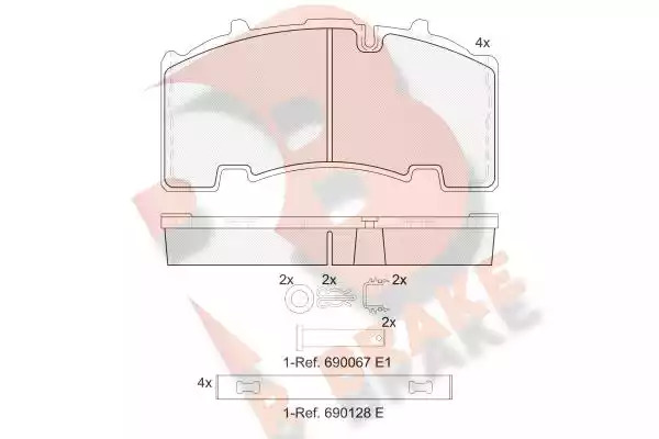 Комплект тормозных колодок ICER 152135-066 (29308, 29264, 29271, 29171)