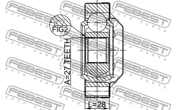 Шарнир FEBEST 1611-001R