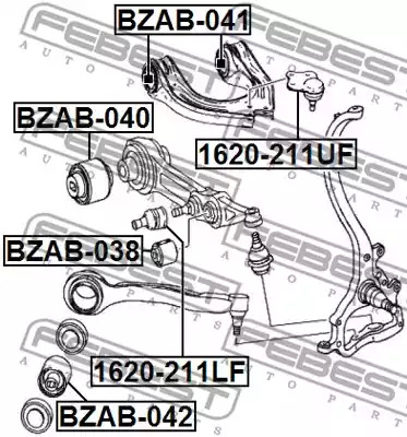 Шарнир FEBEST 1620-211LF