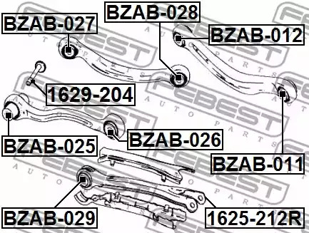 Болт FEBEST 1629-204