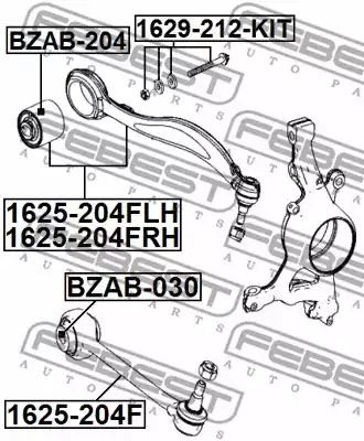 Болт FEBEST 1629-212-KIT