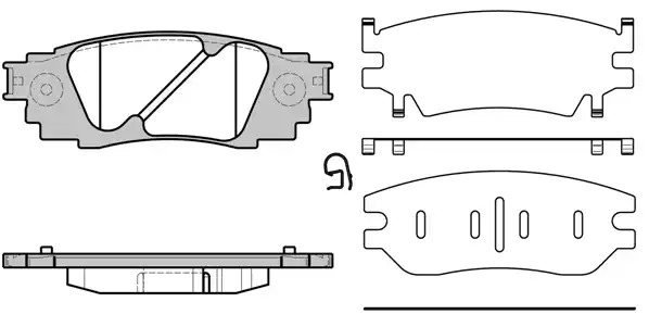Комплект тормозных колодок REMSA 1636.10 (PCA163610, D1879-9107)