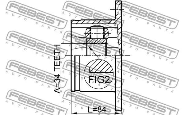 Шарнир FEBEST 1711-A4